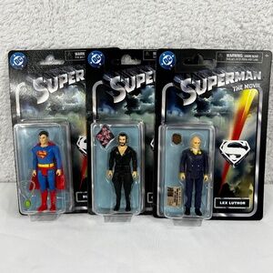 Superman The Movie Retro 3.75” Action Figure Set of 3 Lex Luthor General Zod